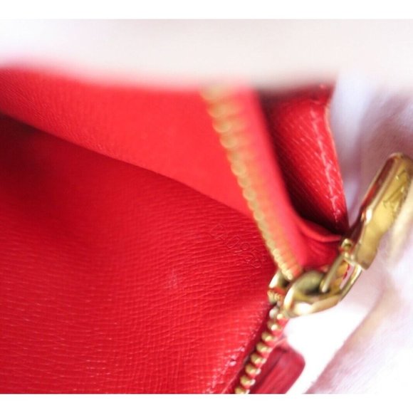 409099F V Louis Vuitton Wallet Long Sarah Bifold Red Epi - Picture 6 of 11